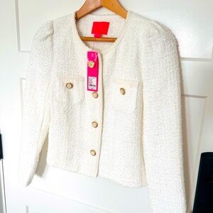 NEW Briar Jacket Resort White Swirl Boucle